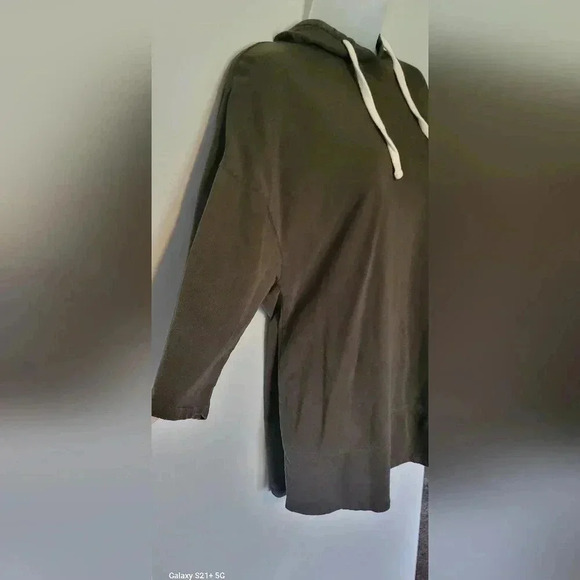 ZARA Trafaluc 3/4 length sleeve hooded pullover lightweight sweater Brown size s - Picture 5 of 7